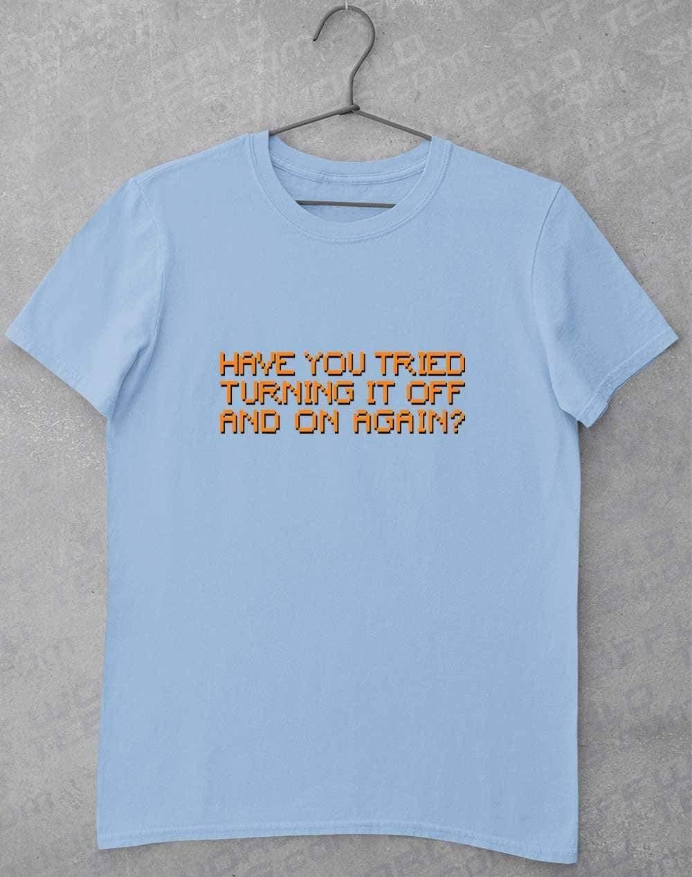 Off and On Again T-Shirt S / Light Blue  - Off World Tees
