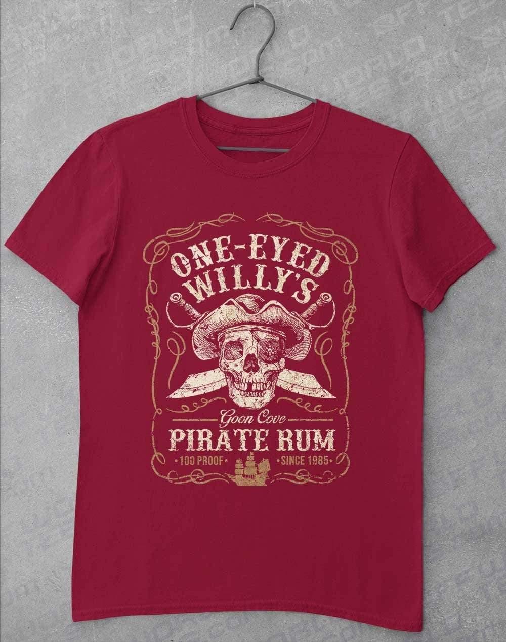 One-Eyed Willy's Goon Cove Rum T-Shirt S / Cardinal Red  - Off World Tees
