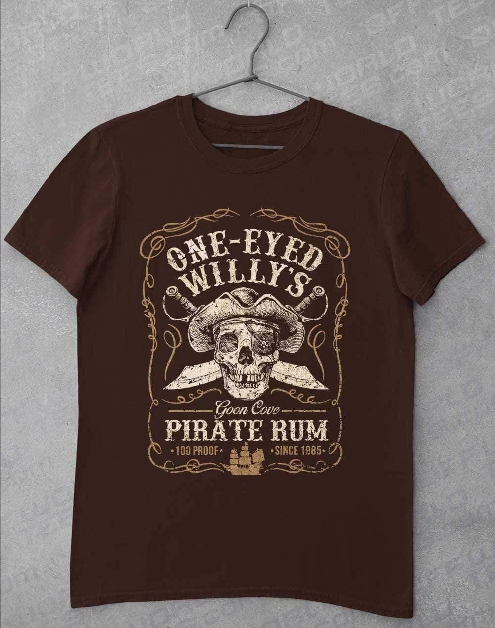 One-Eyed Willy's Goon Cove Rum T-Shirt S / Dark Chocolate  - Off World Tees