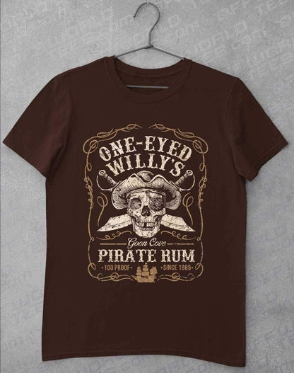 One-Eyed Willy's Goon Cove Rum T-Shirt S / Dark Chocolate  - Off World Tees