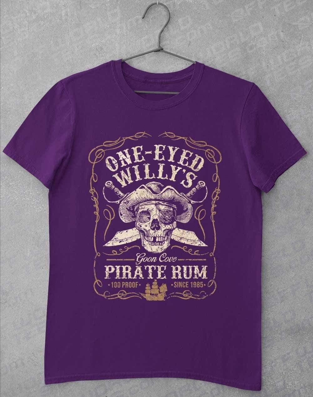 One-Eyed Willy's Goon Cove Rum T-Shirt S / Purple  - Off World Tees