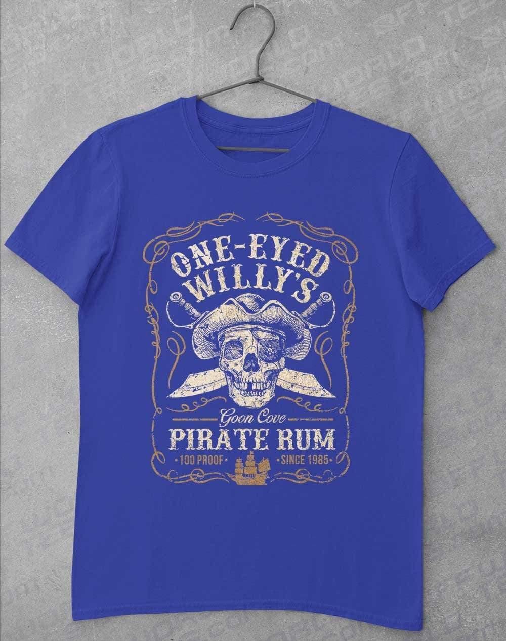 One-Eyed Willy's Goon Cove Rum T-Shirt S / Royal  - Off World Tees