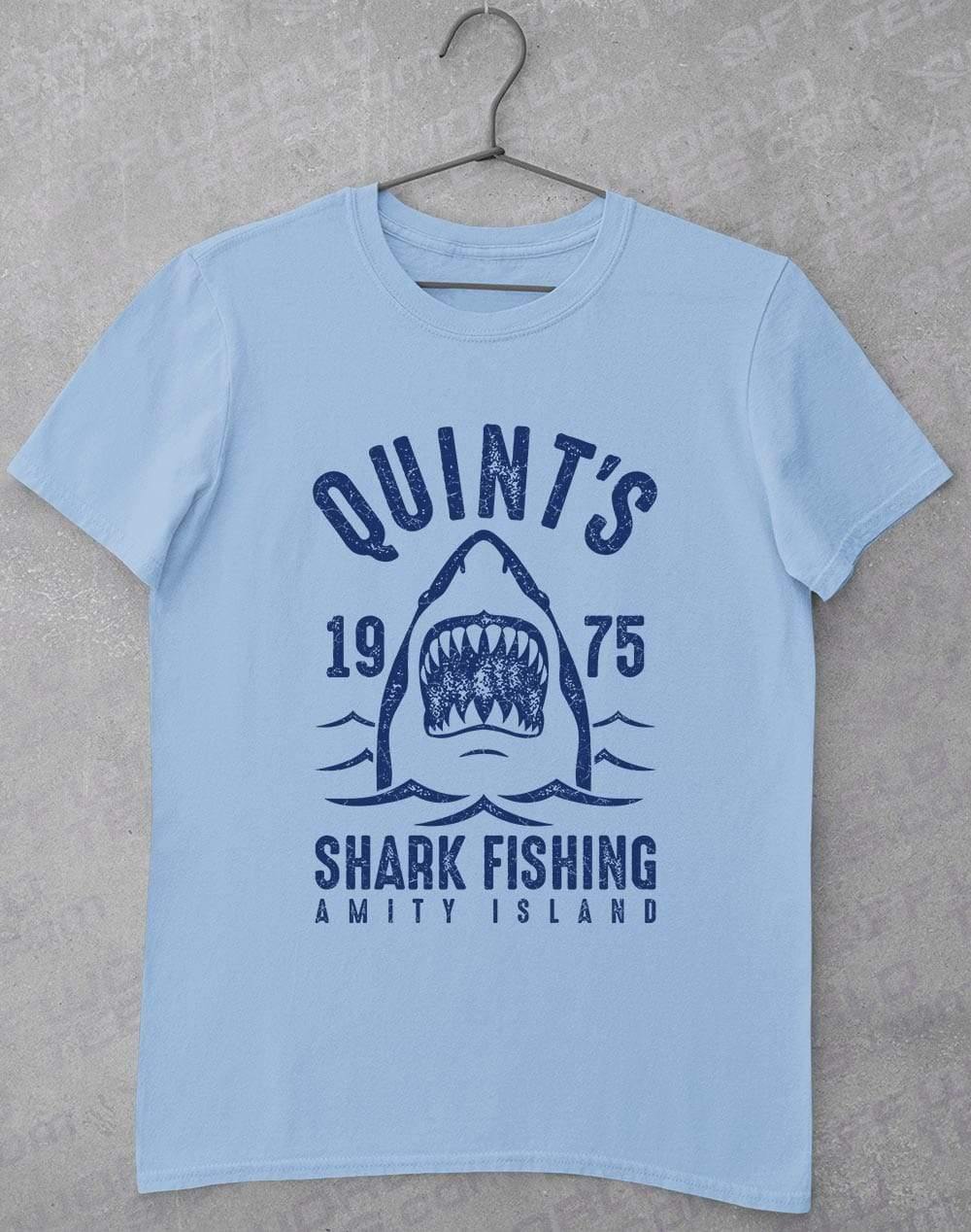 Quints Shark Fishing T-Shirt S / Light Blue  - Off World Tees
