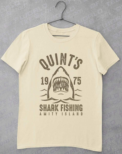 Quints Shark Fishing T-Shirt S / Natural  - Off World Tees