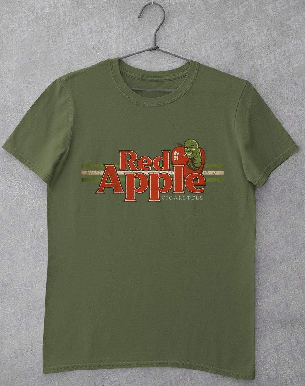 Red Apple Cigarettes T-Shirt S / Military Green  - Off World Tees