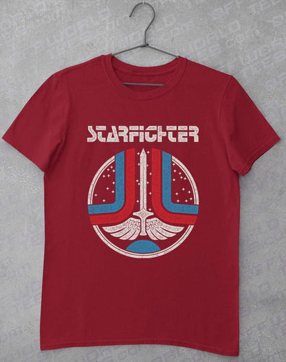 Starfighter Arcade Logo T-Shirt S / Cardinal Red  - Off World Tees