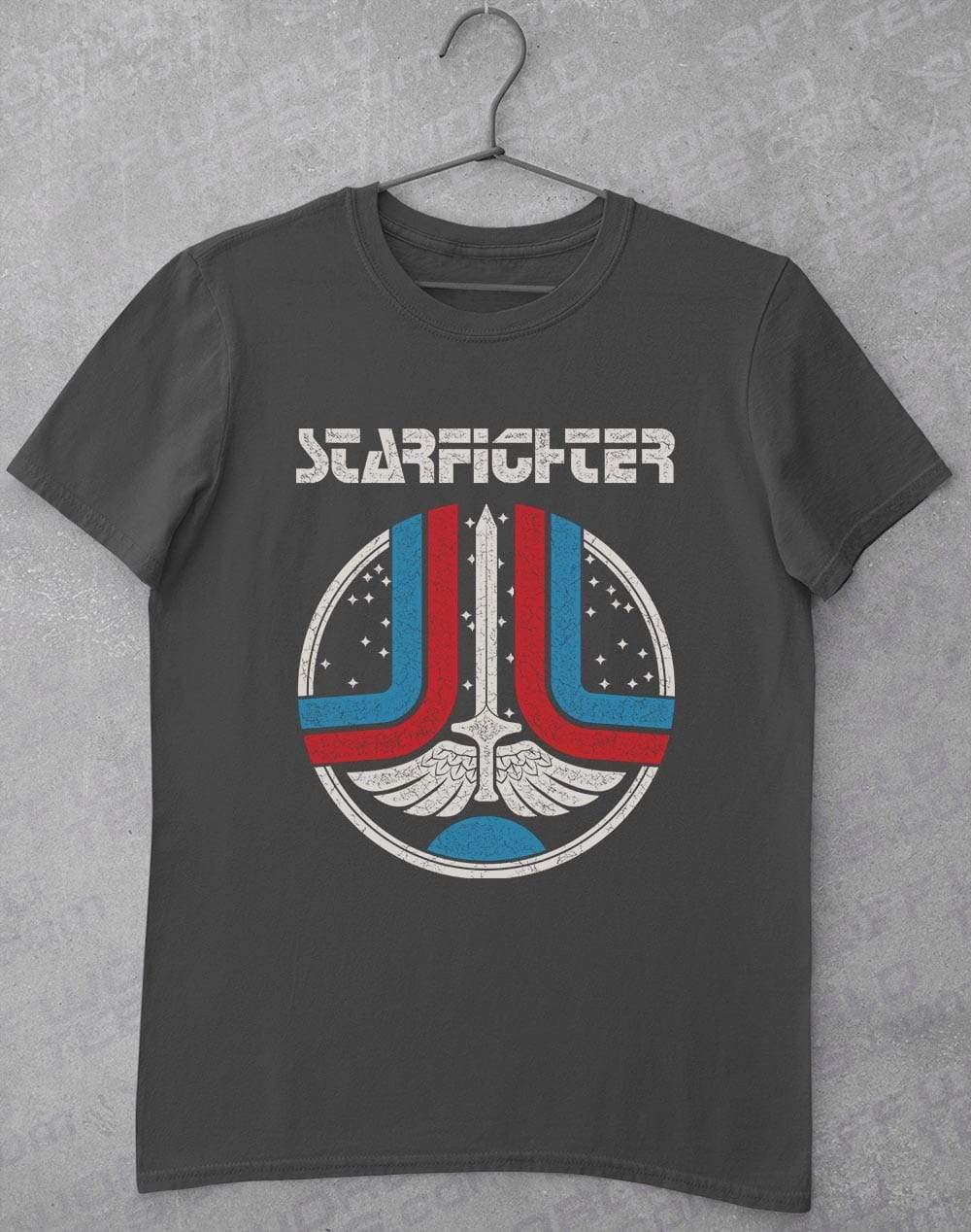 Starfighter Arcade Logo T-Shirt S / Charcoal  - Off World Tees