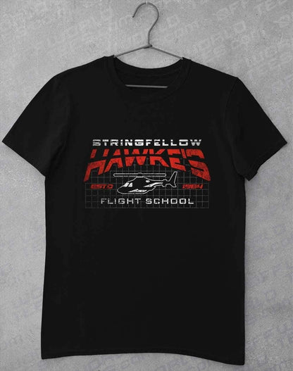 Stringfellow Hawke's Flight School 1984 T-Shirt S / Black  - Off World Tees