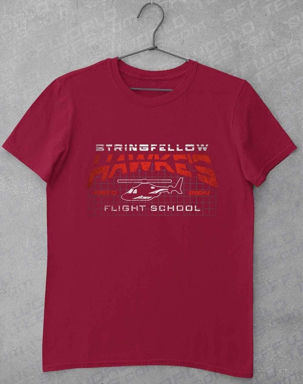 Stringfellow Hawke's Flight School 1984 T-Shirt S / Cardinal Red  - Off World Tees