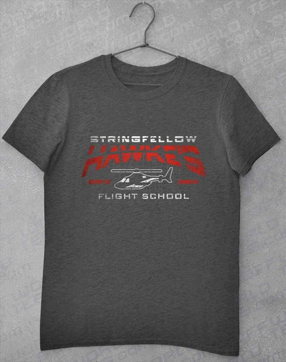 Stringfellow Hawke's Flight School 1984 T-Shirt S / Dark Heather  - Off World Tees