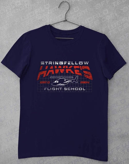 Stringfellow Hawke's Flight School 1984 T-Shirt S / Navy  - Off World Tees