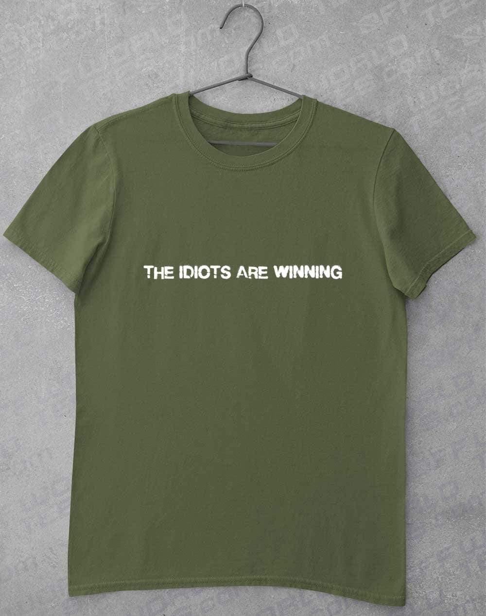 The Idiots Are Winning T-Shirt S / Military Green  - Off World Tees