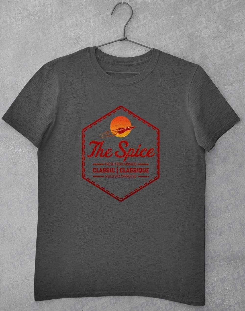 The Spice Retro Logo T-Shirt S / Dark Heather  - Off World Tees