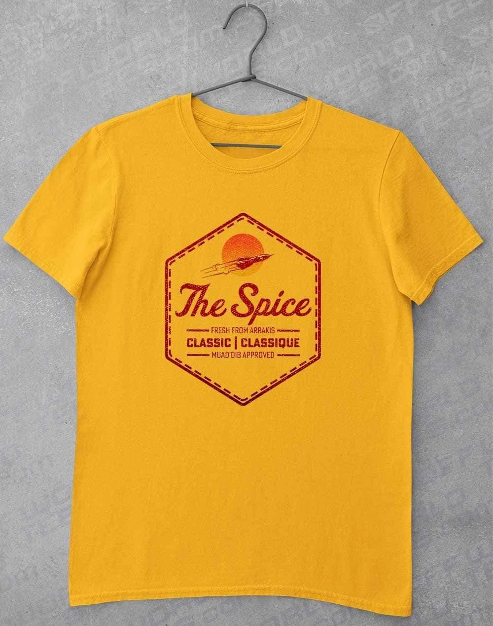 The Spice Retro Logo T-Shirt S / Gold  - Off World Tees