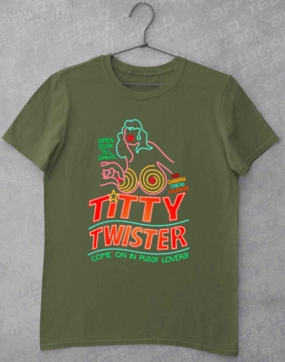 Titty Twister T-Shirt S / Military Green  - Off World Tees