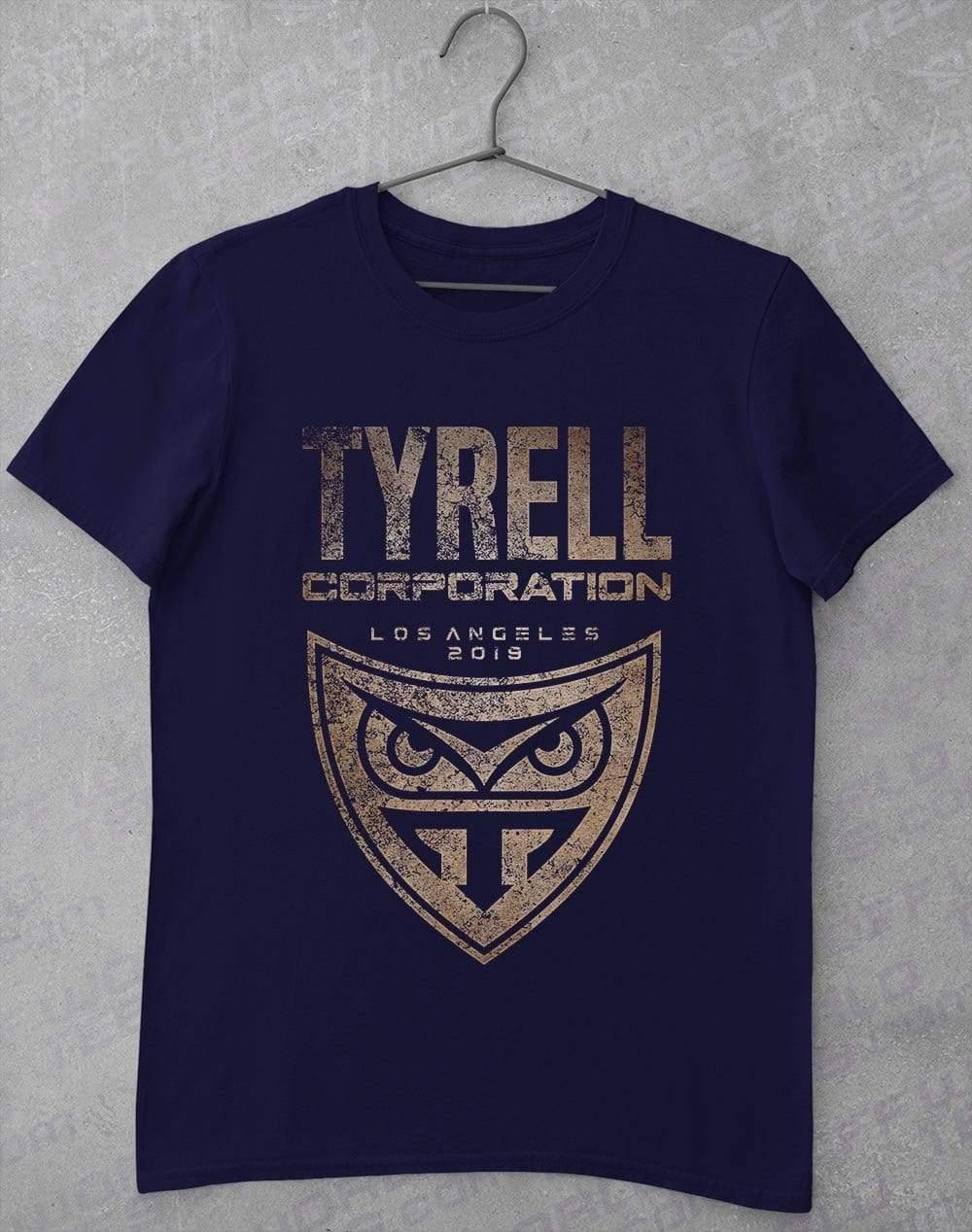 Tyrell Distressed Badge T-Shirt S / Navy  - Off World Tees