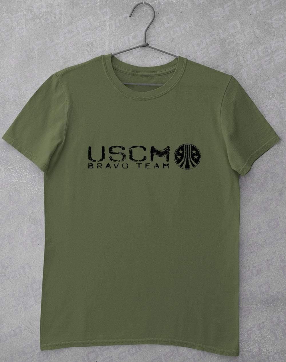 USCM Bravo Team T-Shirt S / Military Green  - Off World Tees
