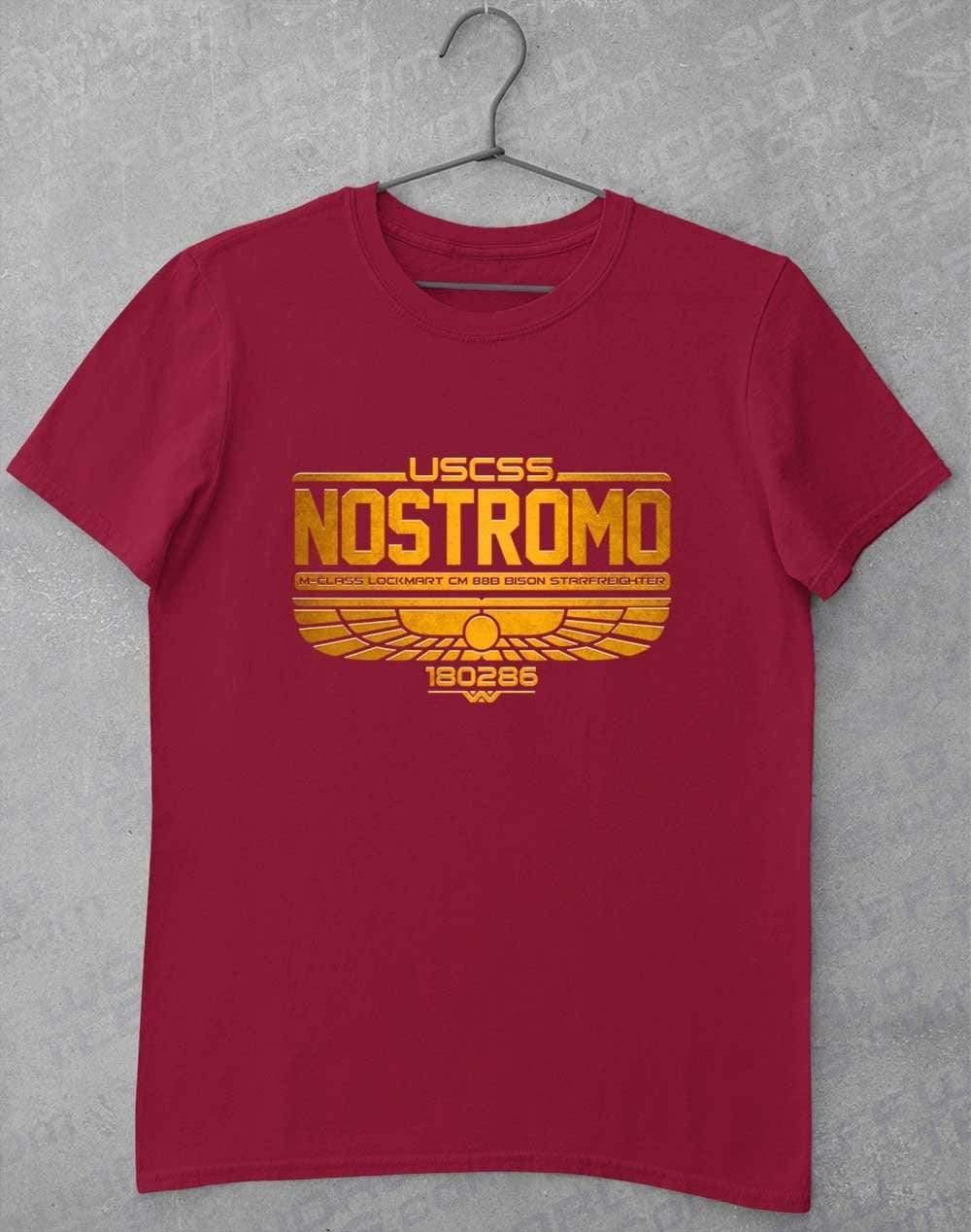 USCSS Nostromo T-Shirt S / Cardinal Red  - Off World Tees