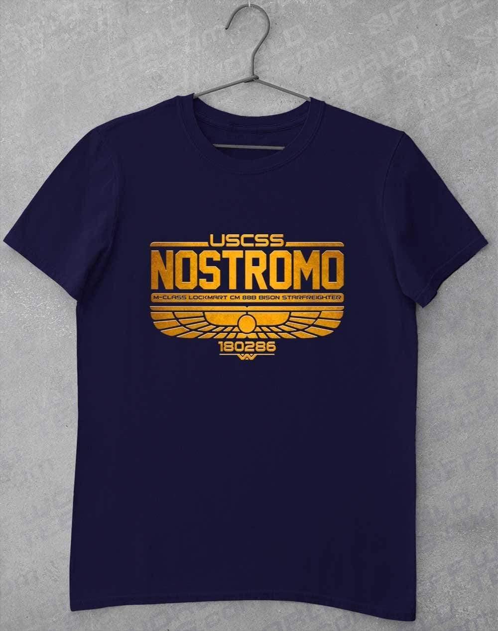 USCSS Nostromo T-Shirt S / Navy  - Off World Tees