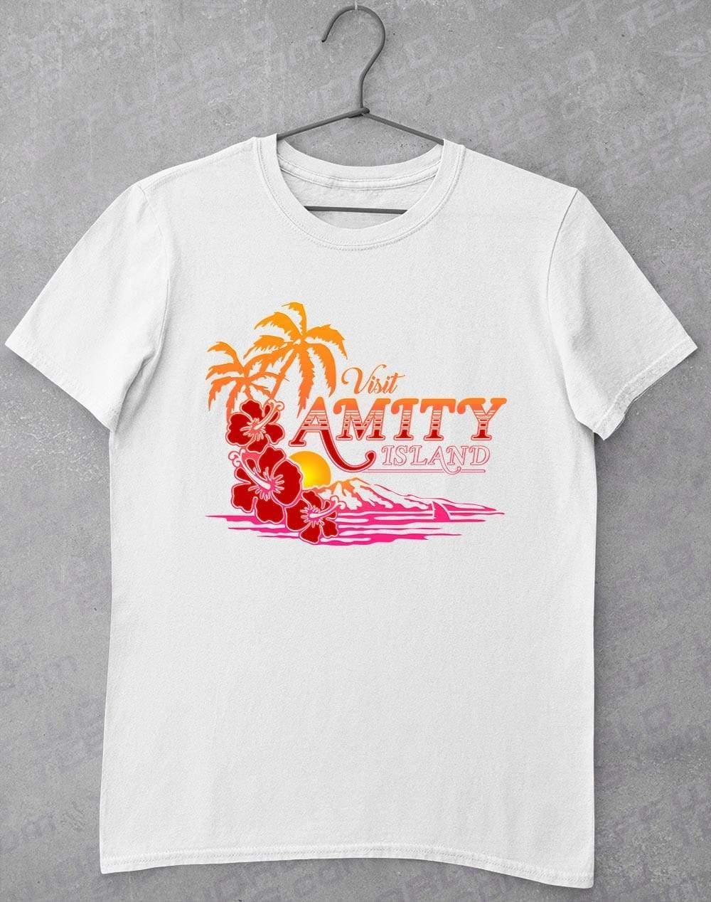 Visit Amity Island T-Shirt S / White  - Off World Tees
