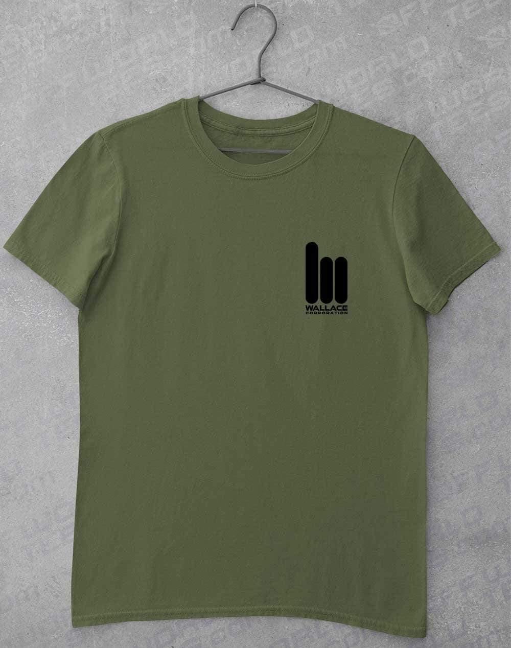 Wallace Corporation Pocket Logo T-Shirt S / Military Green  - Off World Tees