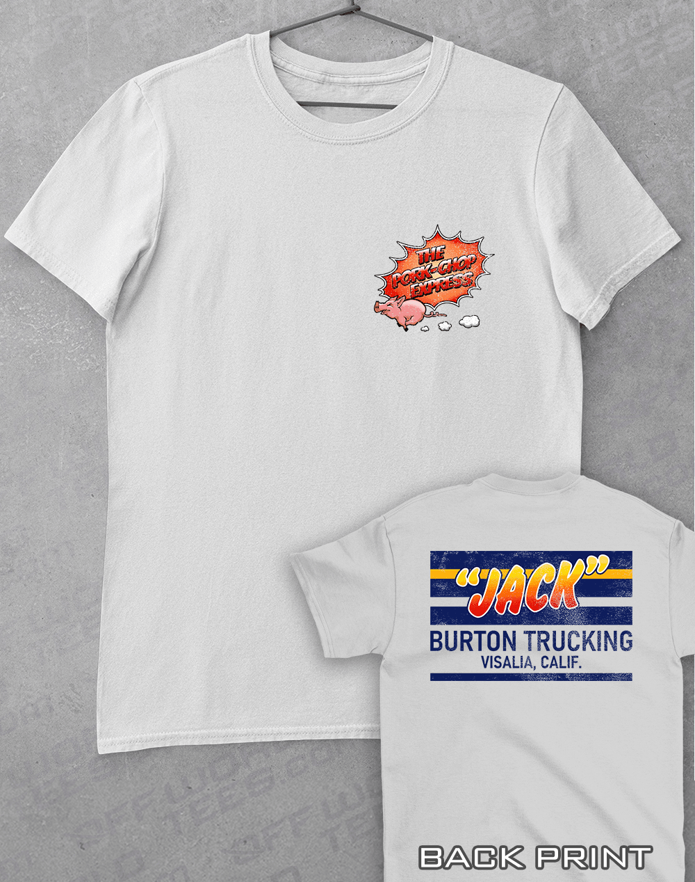 Jack Burton Trucking with Back Print T-Shirt S / White  - Off World Tees
