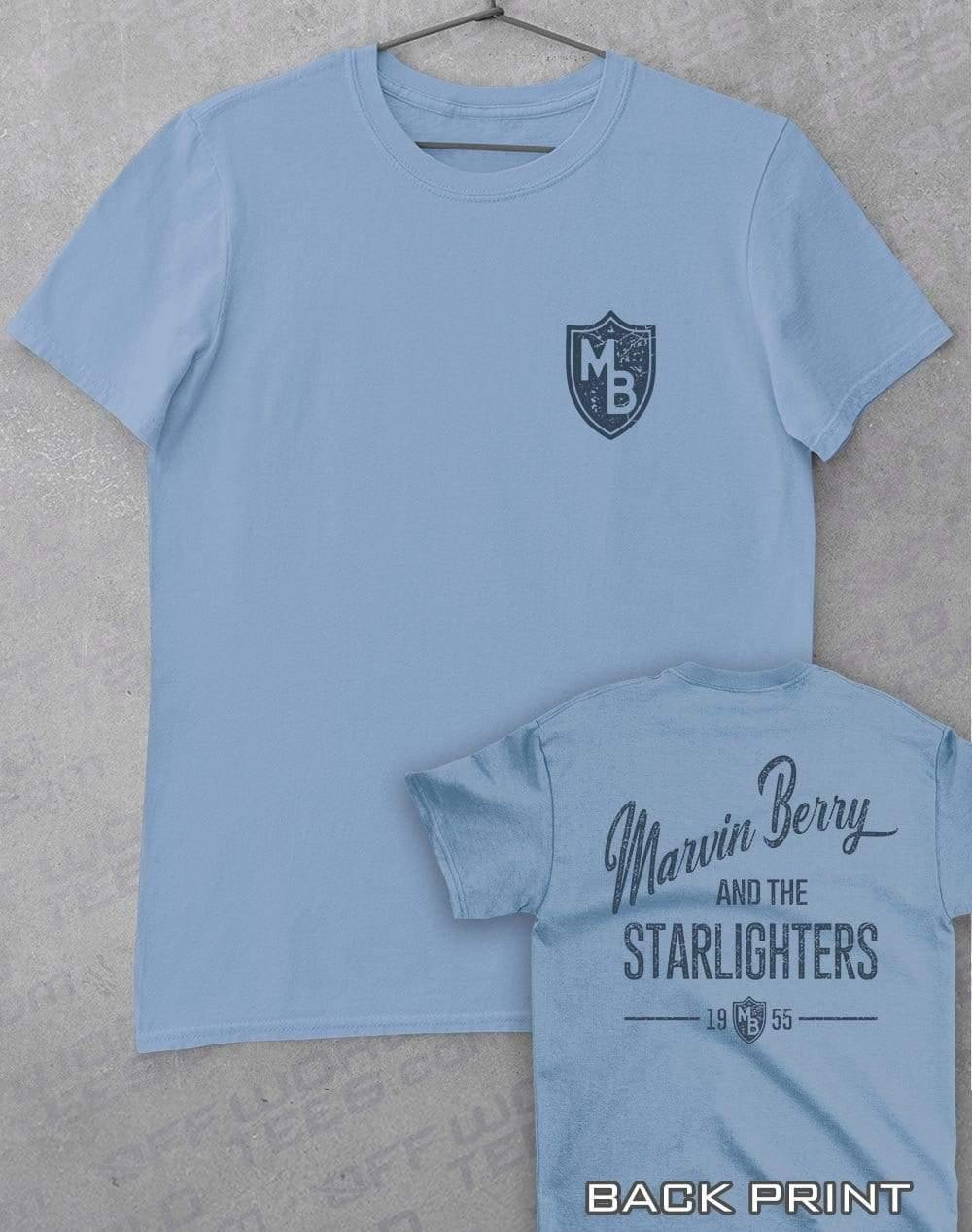 Marvin Berry with Back Print T-Shirt S / Light Blue  - Off World Tees