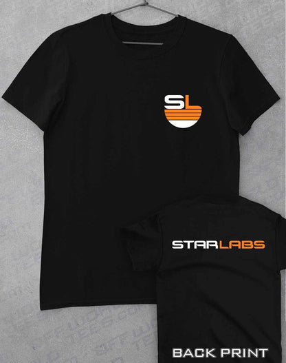 Star Labs Pocket and Back Print T-Shirt S / Black  - Off World Tees