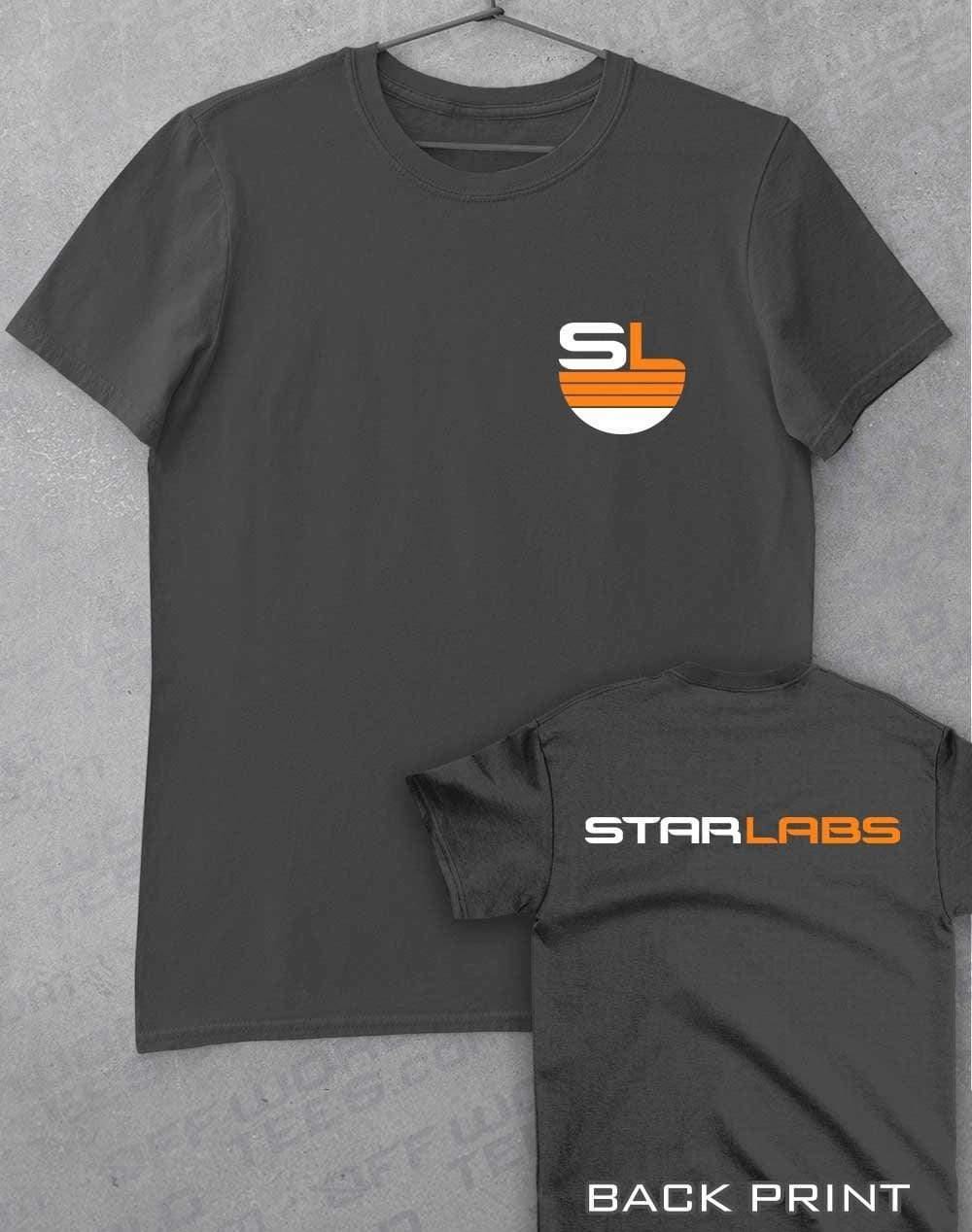 Star Labs Pocket and Back Print T-Shirt S / Charcoal  - Off World Tees