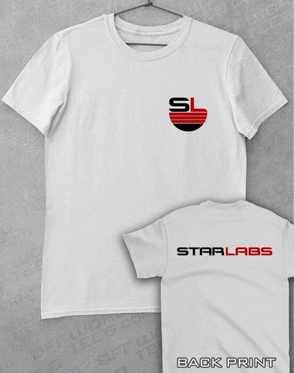 Star Labs Pocket and Back Print T-Shirt S / White  - Off World Tees