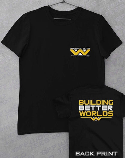 Weyland Yutani T-Shirt with Back Print S / Black  - Off World Tees