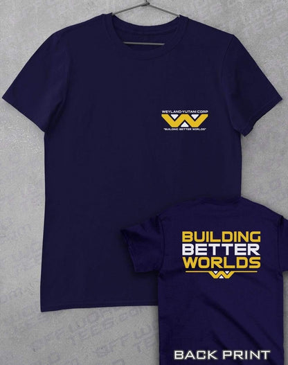 Weyland Yutani T-Shirt with Back Print S / Navy  - Off World Tees