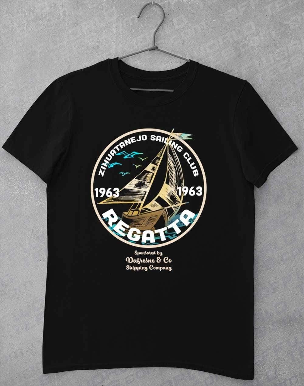 Zihuatanejo Sailing Big Print T-Shirt S / Black  - Off World Tees
