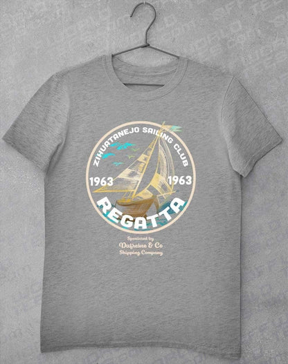 Zihuatanejo Sailing Big Print T-Shirt S / Sport Grey  - Off World Tees