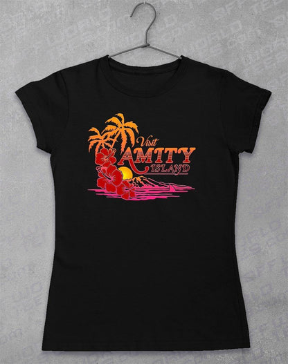 Amity Island - Women's T-Shirt 8-10 / Black  - Off World Tees