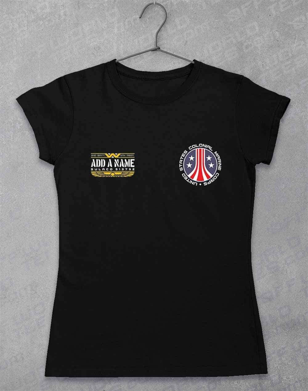 CUSTOMISABLE Colonial Marine Women's T-Shirt 8-10 / Black  - Off World Tees