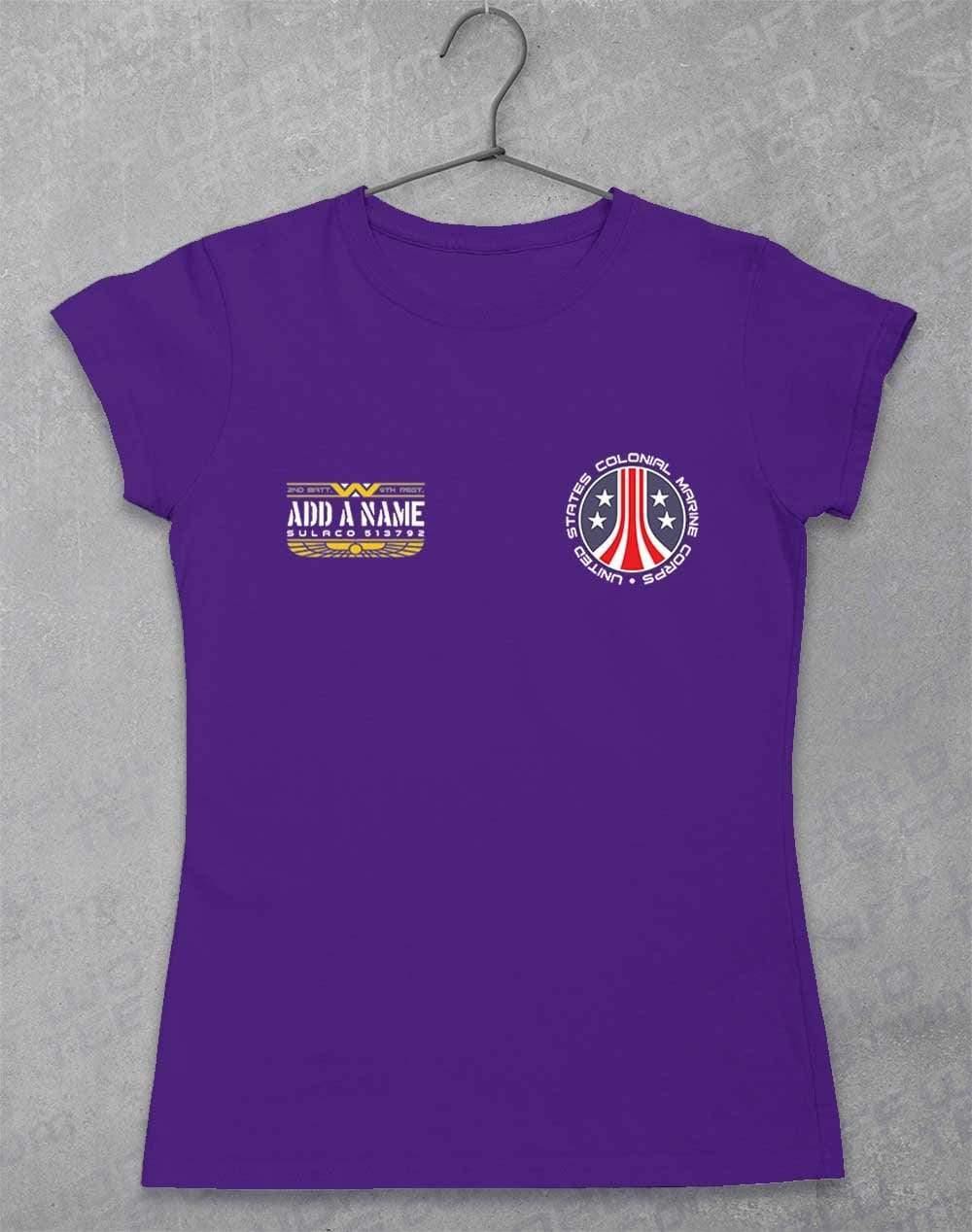CUSTOMISABLE Colonial Marine Women's T-Shirt 8-10 / Lilac  - Off World Tees