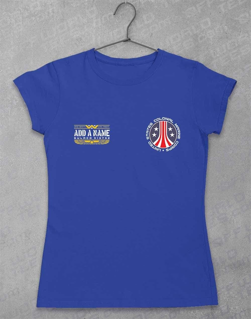 CUSTOMISABLE Colonial Marine Women's T-Shirt 8-10 / Royal  - Off World Tees