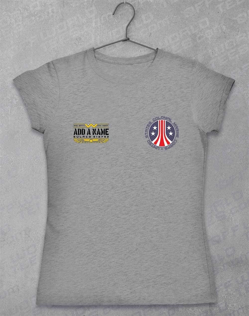 CUSTOMISABLE Colonial Marine Women's T-Shirt 8-10 / Sport Grey  - Off World Tees