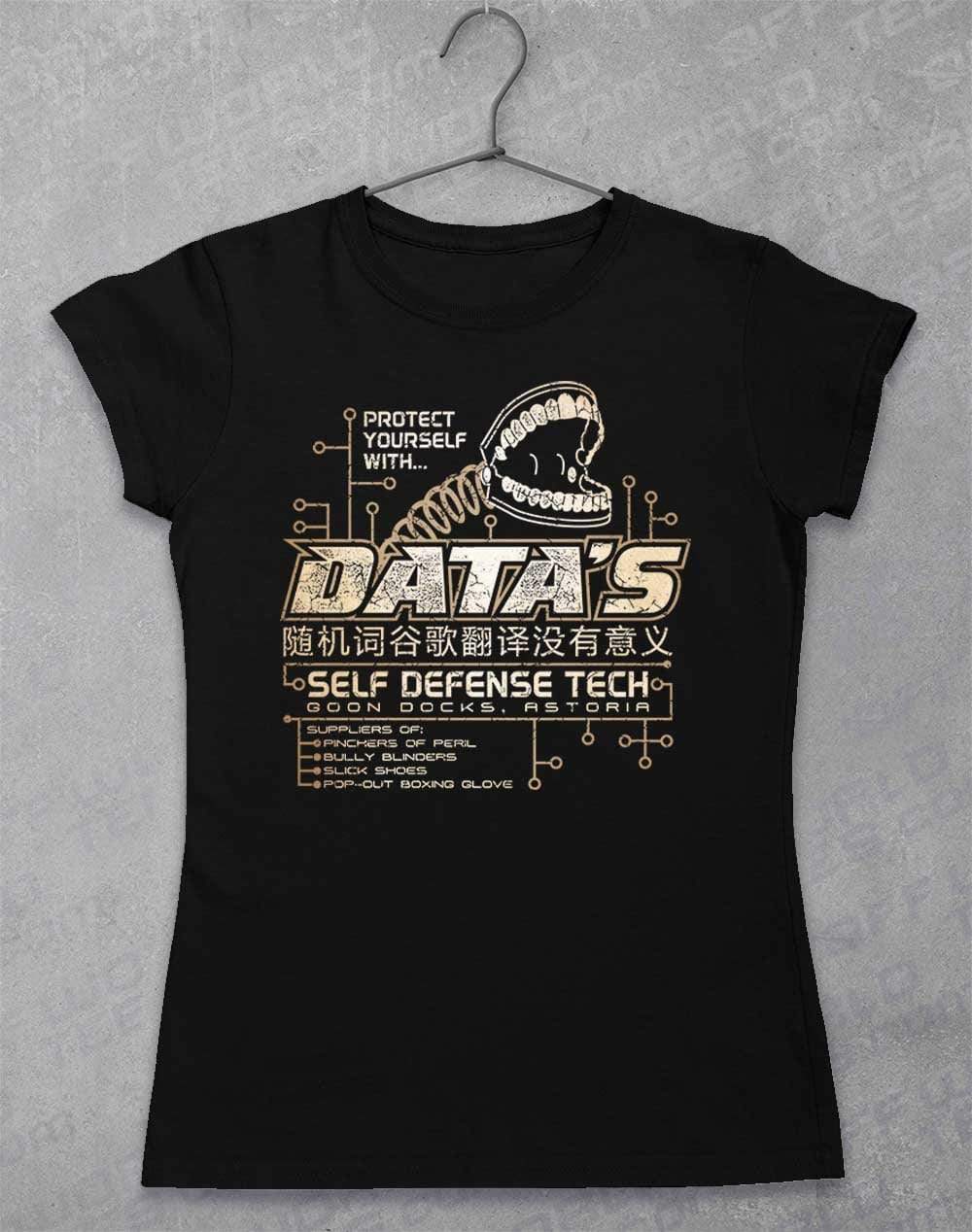 Data's Self Defense Tech Women's T-Shirt 8-10 / Black  - Off World Tees