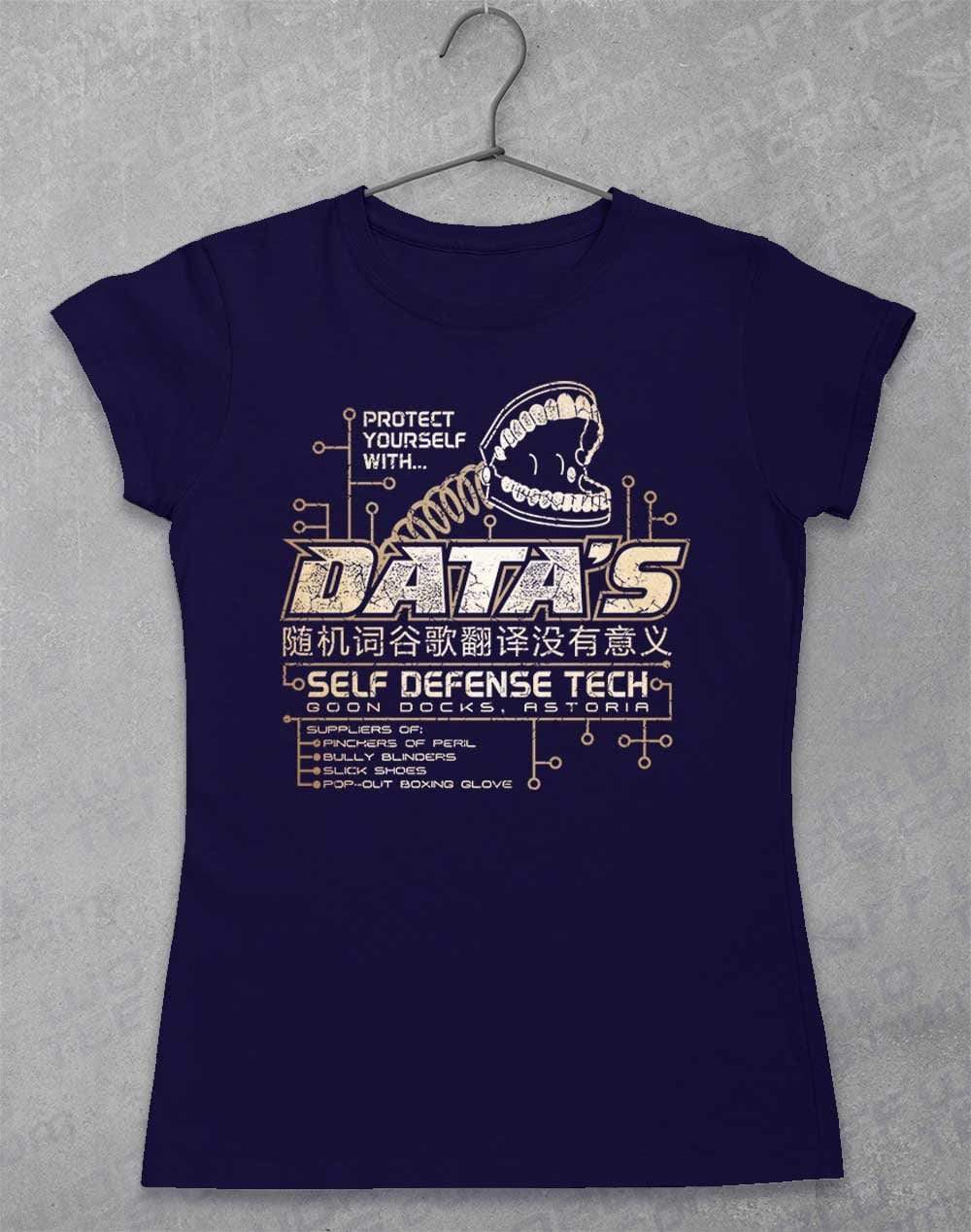 Data's Self Defense Tech Women's T-Shirt 8-10 / Navy  - Off World Tees