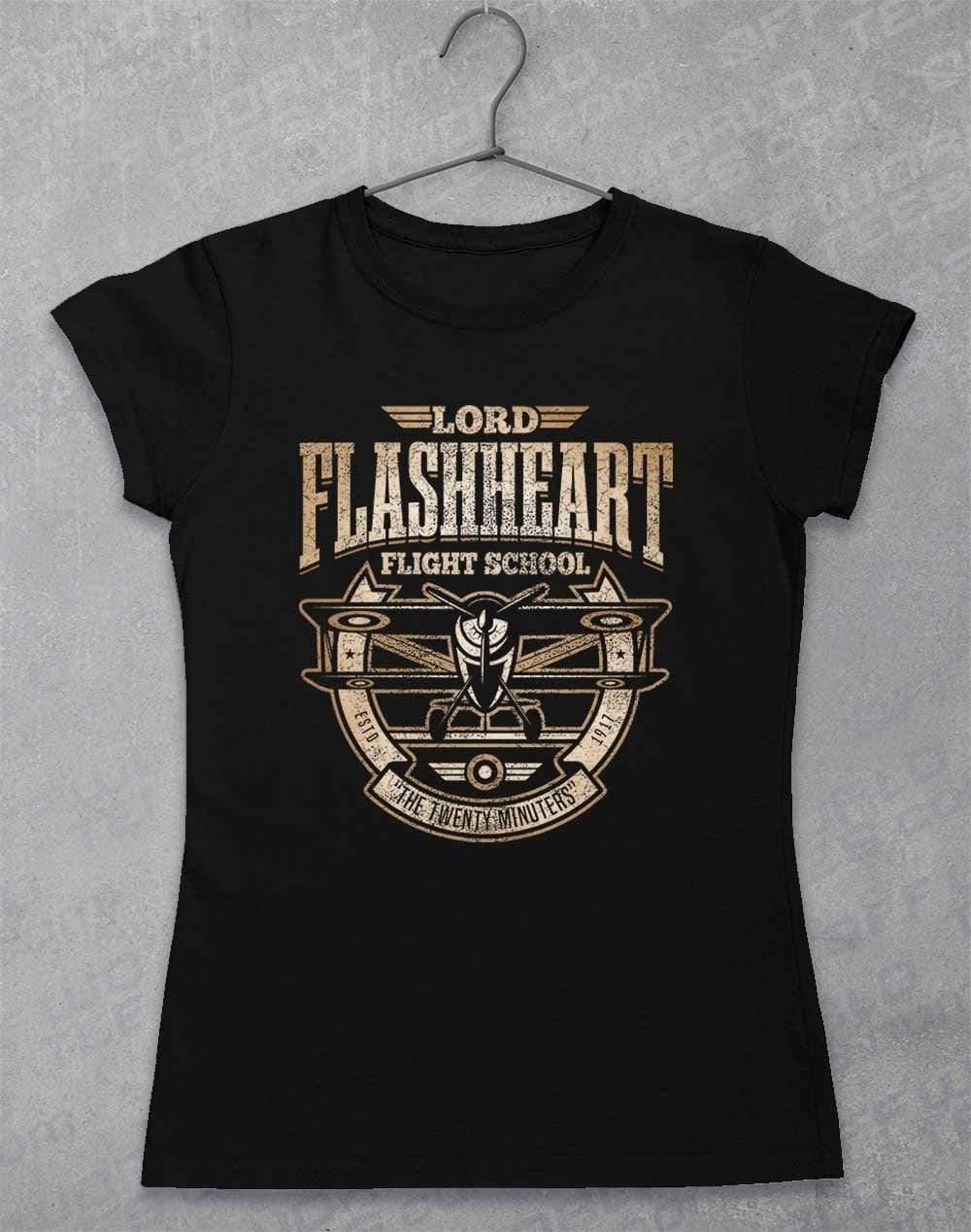 Flashheart's Flight School Women's T-Shirt 8-10 / Black  - Off World Tees