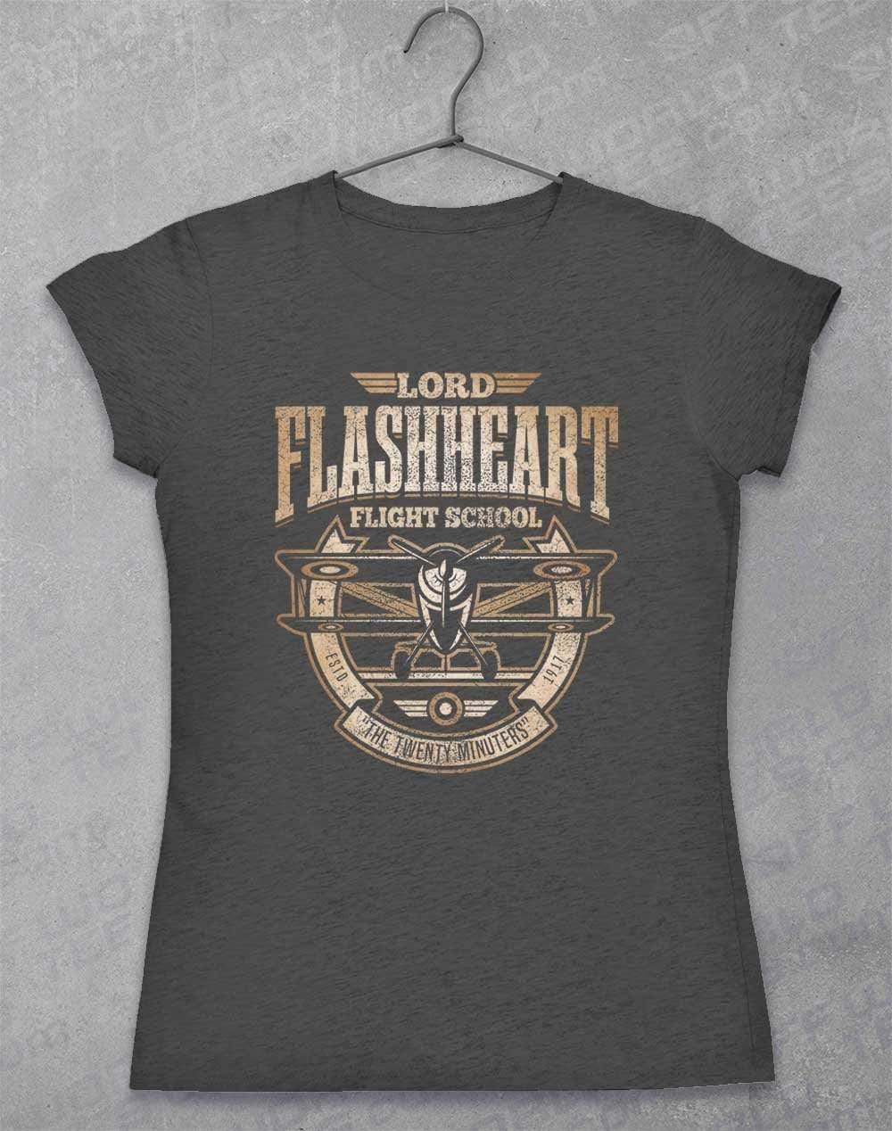 Flashheart's Flight School Women's T-Shirt 8-10 / Dark Heather  - Off World Tees