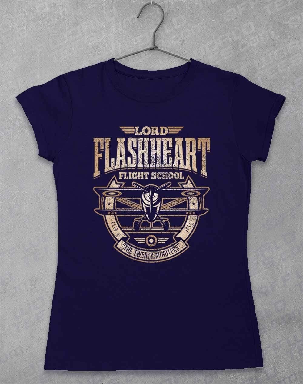 Flashheart's Flight School Women's T-Shirt 8-10 / Navy  - Off World Tees