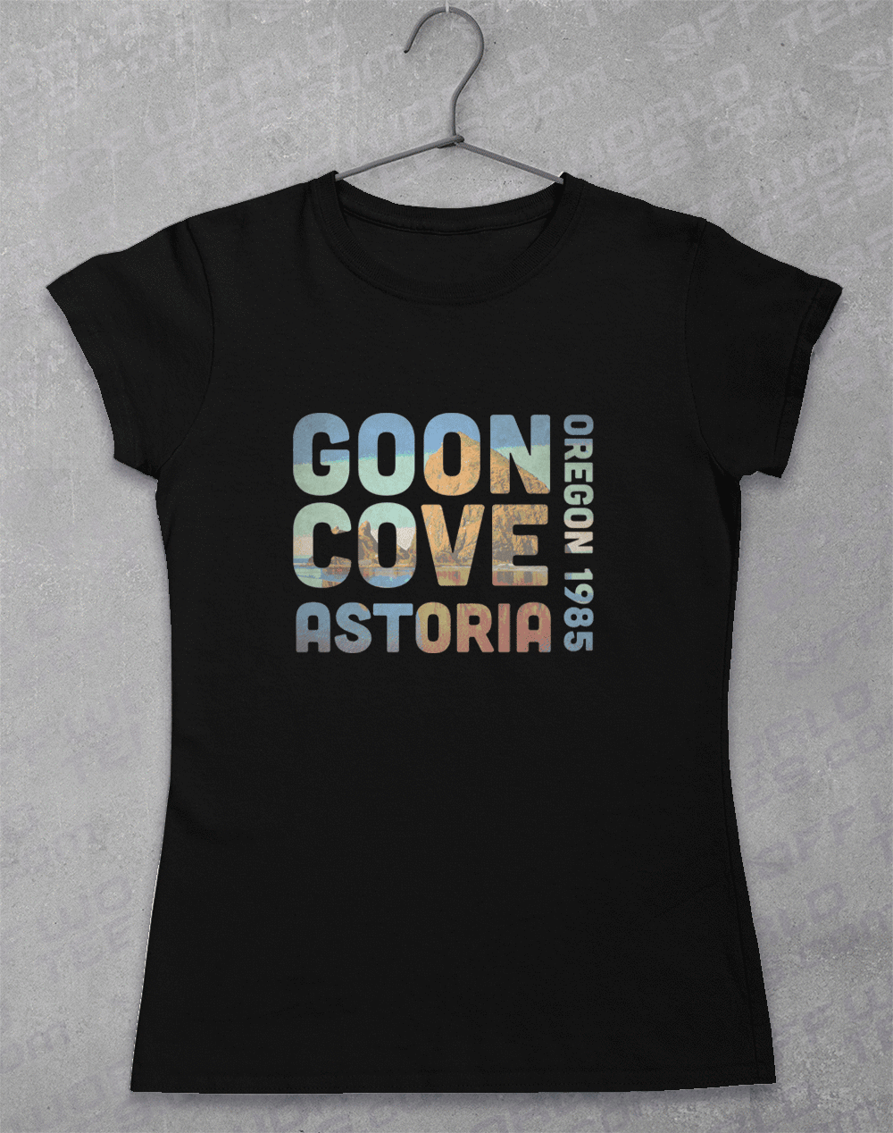 Goon Cove 1985 Women's T-Shirt 8-10 / Black  - Off World Tees
