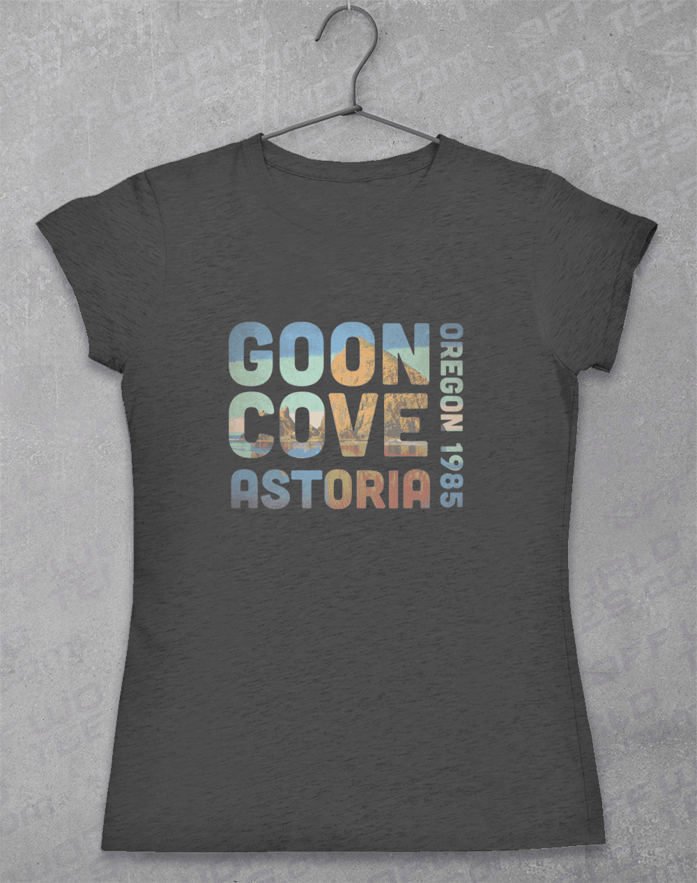 Goon Cove 1985 Women's T-Shirt 8-10 / Dark Heather  - Off World Tees