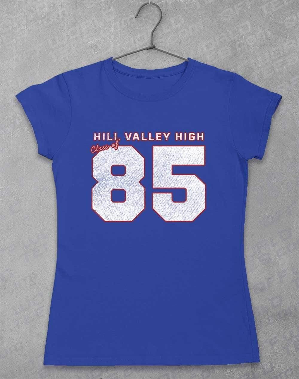 Hill Valley High 85 Women's T-Shirt 8-10 / Royal  - Off World Tees