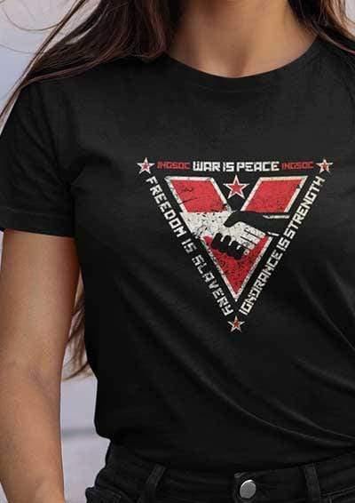 INGSOC Triangular Slogans Women's T-Shirt  - Off World Tees