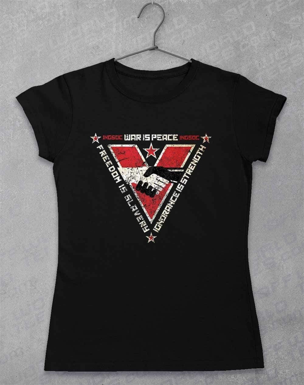 INGSOC Triangular Slogans Women's T-Shirt 8-10 / Black  - Off World Tees