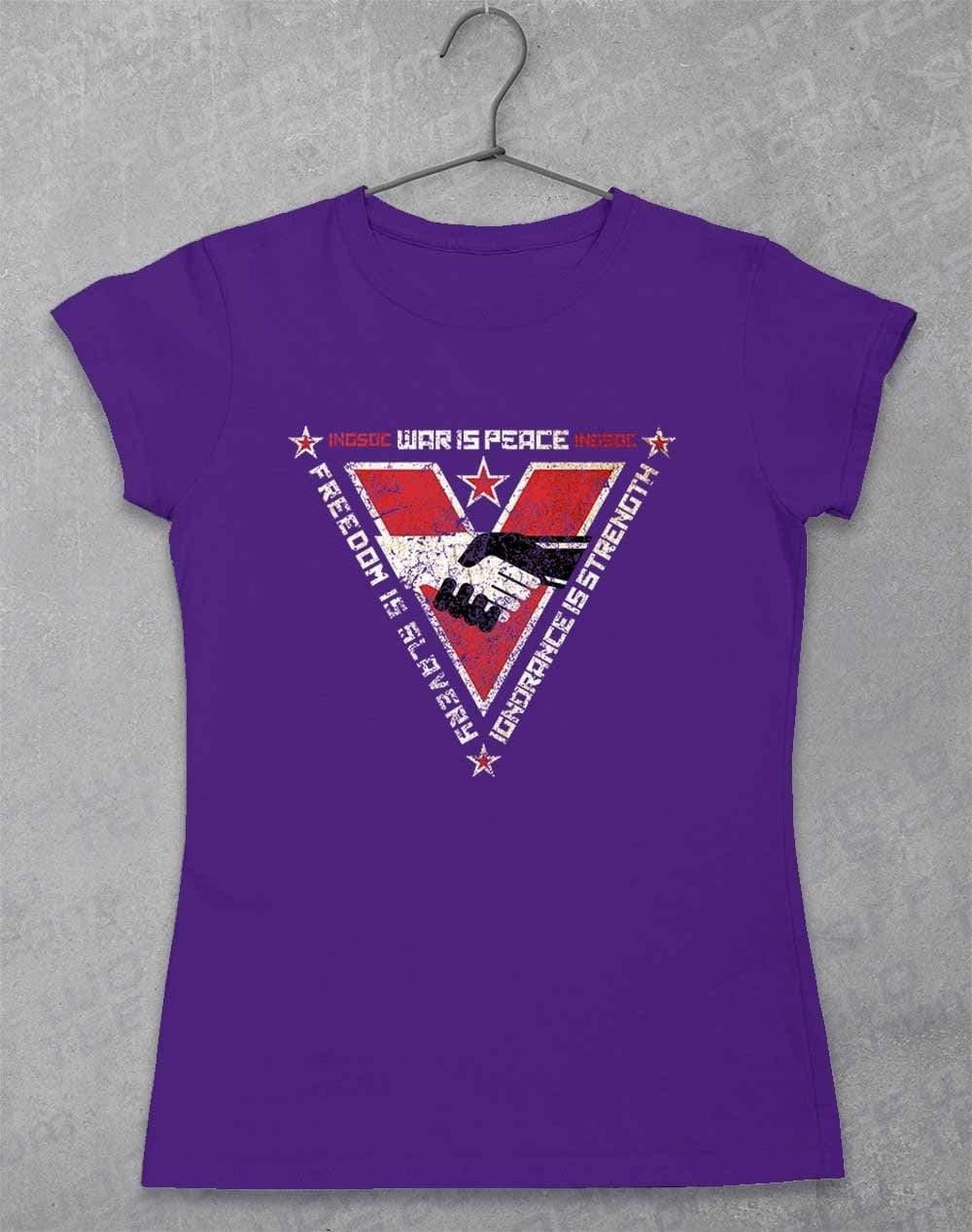 INGSOC Triangular Slogans Women's T-Shirt 8-10 / Lilac  - Off World Tees